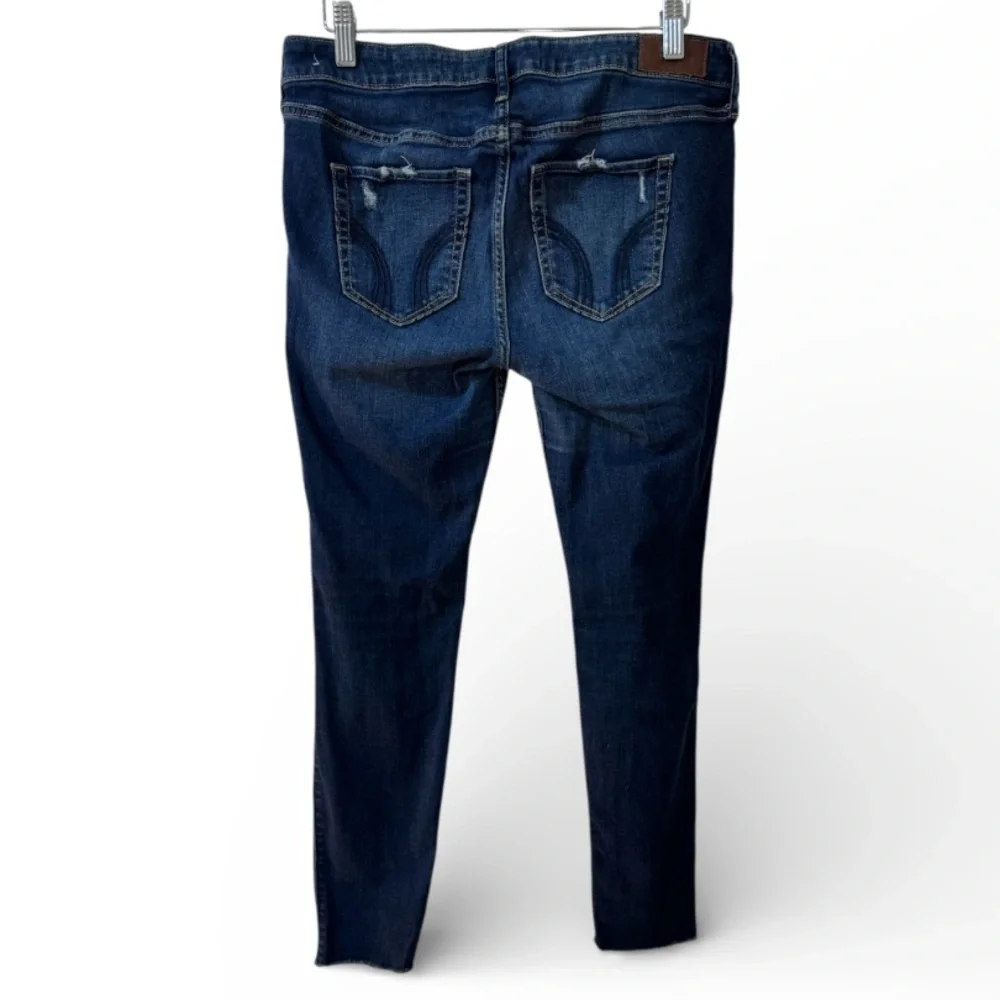 Hollister Dark Blue Distressed Skinny Jeans